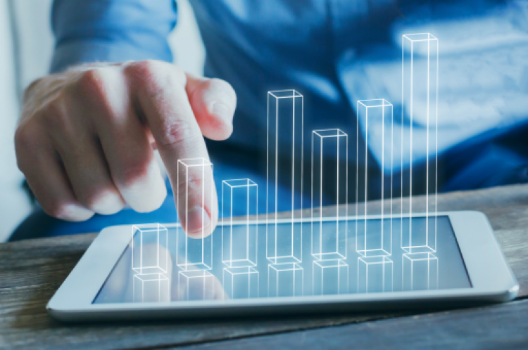 Graphique représentant une croissance